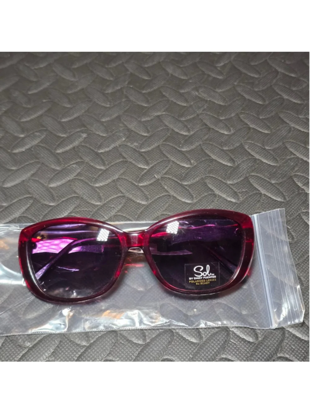 Women's Sol by Daisy Fuentes Burgundy Sunglasses One Size
